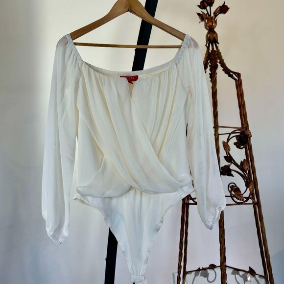 White Cream Feminine Bodysuit - Guess - Picture 2 of 7